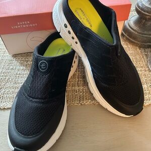 Easy Spirit Black and White Slip-On Shoes